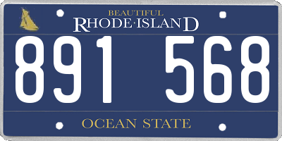 RI license plate 891568