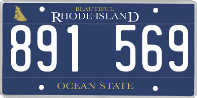 RI license plate 891569