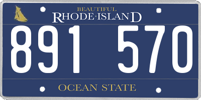 RI license plate 891570