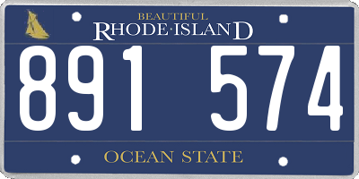 RI license plate 891574