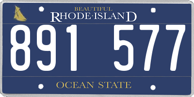 RI license plate 891577
