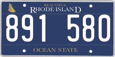 RI license plate 891580