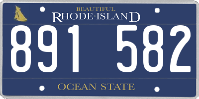 RI license plate 891582