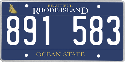 RI license plate 891583