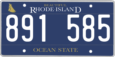 RI license plate 891585