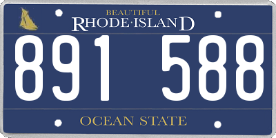 RI license plate 891588