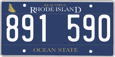 RI license plate 891590