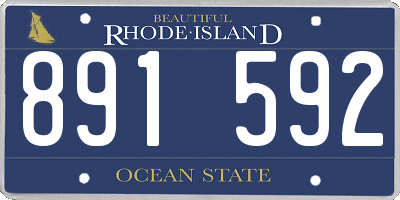 RI license plate 891592