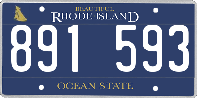 RI license plate 891593