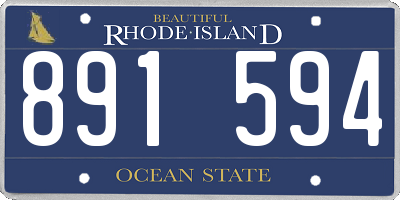 RI license plate 891594