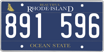 RI license plate 891596