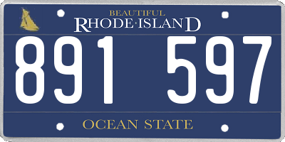 RI license plate 891597