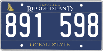 RI license plate 891598
