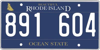 RI license plate 891604