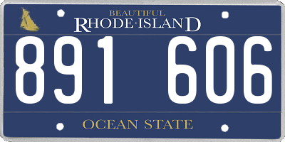 RI license plate 891606