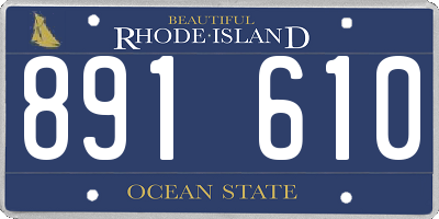 RI license plate 891610