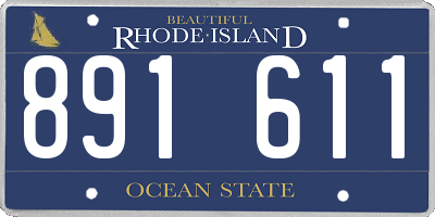 RI license plate 891611