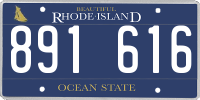 RI license plate 891616