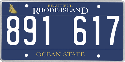 RI license plate 891617