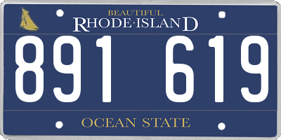 RI license plate 891619
