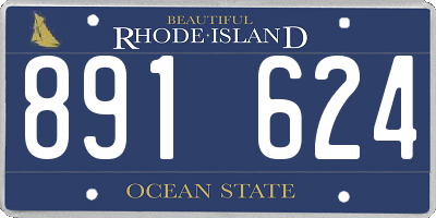 RI license plate 891624