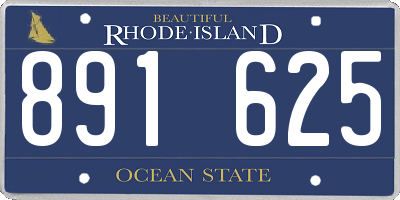 RI license plate 891625