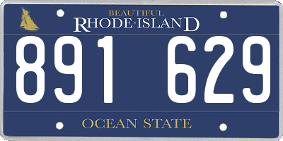 RI license plate 891629