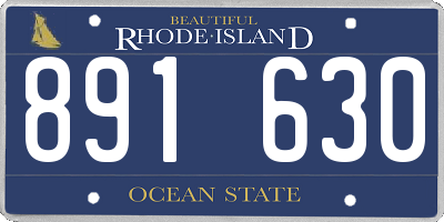 RI license plate 891630