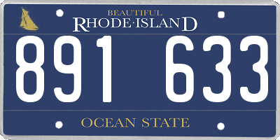 RI license plate 891633