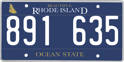 RI license plate 891635