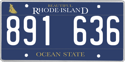 RI license plate 891636