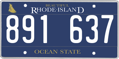 RI license plate 891637