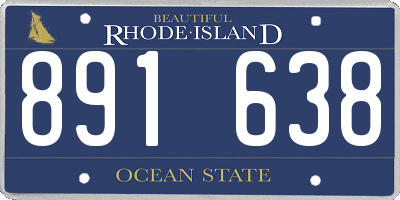 RI license plate 891638