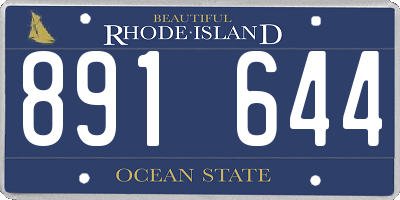 RI license plate 891644