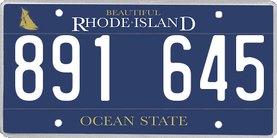 RI license plate 891645