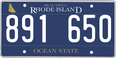 RI license plate 891650