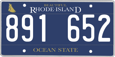 RI license plate 891652