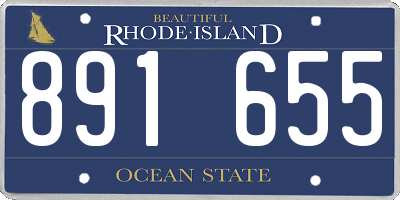 RI license plate 891655