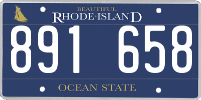RI license plate 891658
