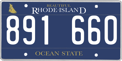 RI license plate 891660