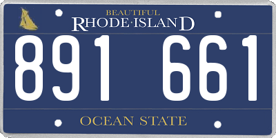 RI license plate 891661