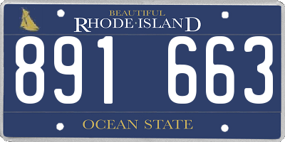 RI license plate 891663