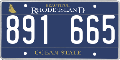 RI license plate 891665