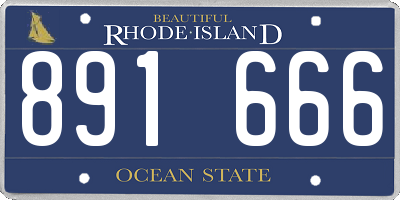 RI license plate 891666