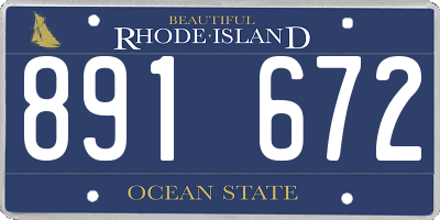 RI license plate 891672