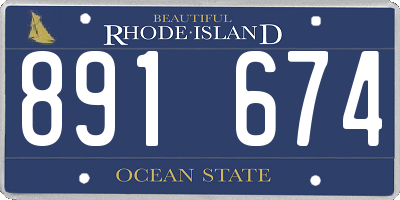 RI license plate 891674