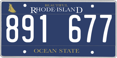 RI license plate 891677