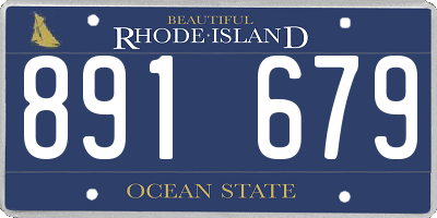RI license plate 891679