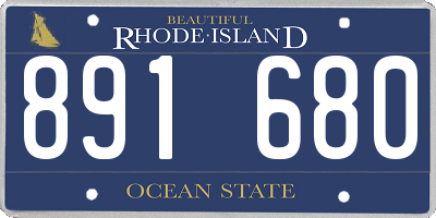 RI license plate 891680