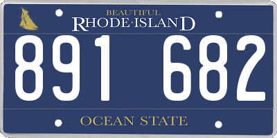 RI license plate 891682